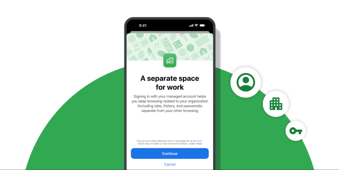 Chrome Enterprise keeps company data separate across devices
