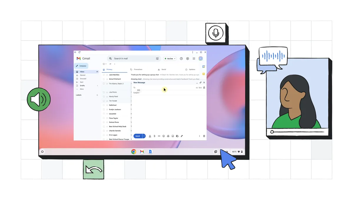 Control your Chromebook screen with facial expressions